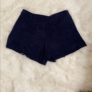 Faux suede shorts